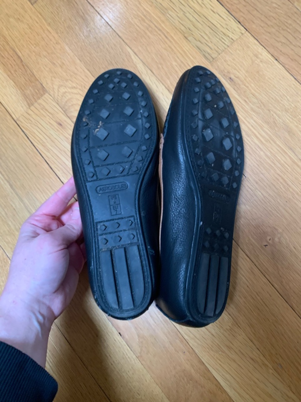 Aerosoles Drive Along Black Brown Leather Loafers Size 9 Comfort Driving Flats - Picture 3 of 9